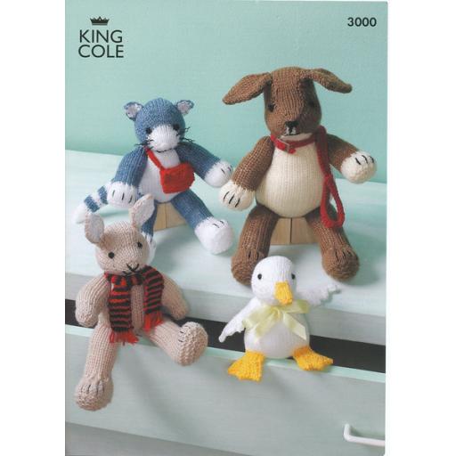 King Cole 3000: Patterns for a toy dog, cat, rabbit and duck