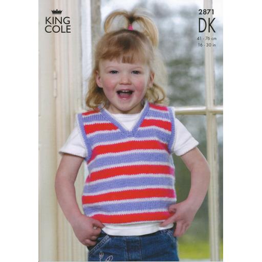 King Cole 2871: Child's vest