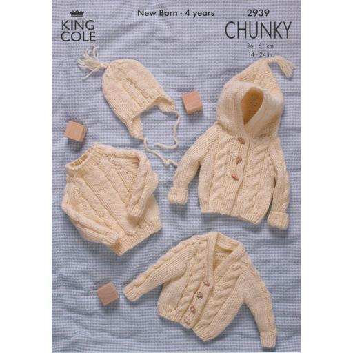 King Cole 2939: Cable knits for babies