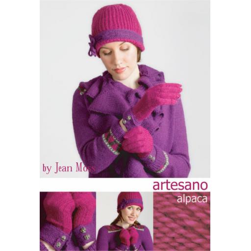 Artesano IC006: Hat and gloves pattern with contrasting edging