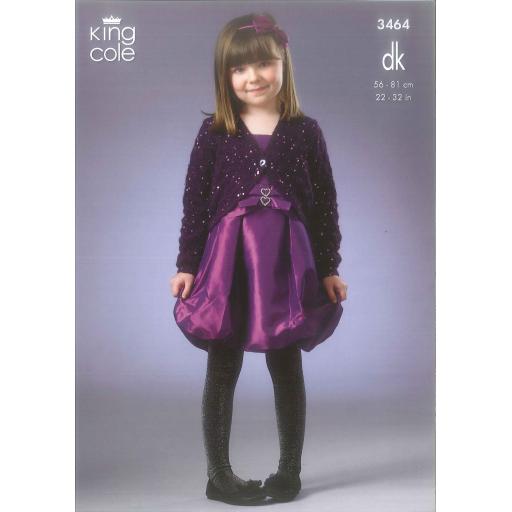 King Cole 3464:Girls lacy bolero in Galaxy DK