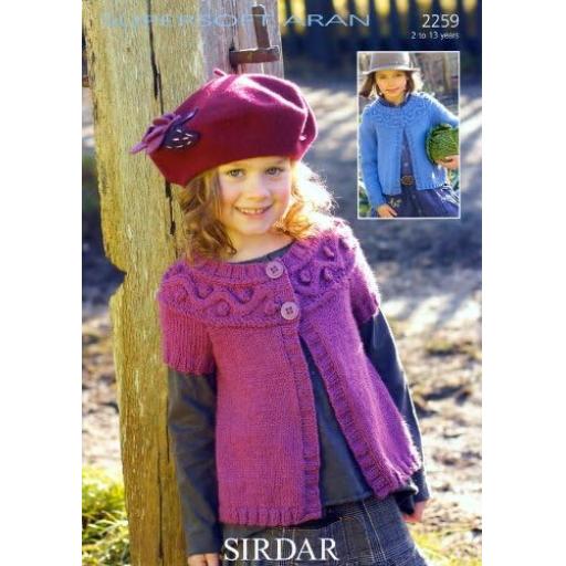 Sirdar 2259: Cable yoke cardigan