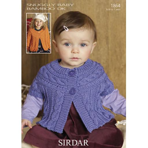 Sirdar 1864: Childrens cable cardigan